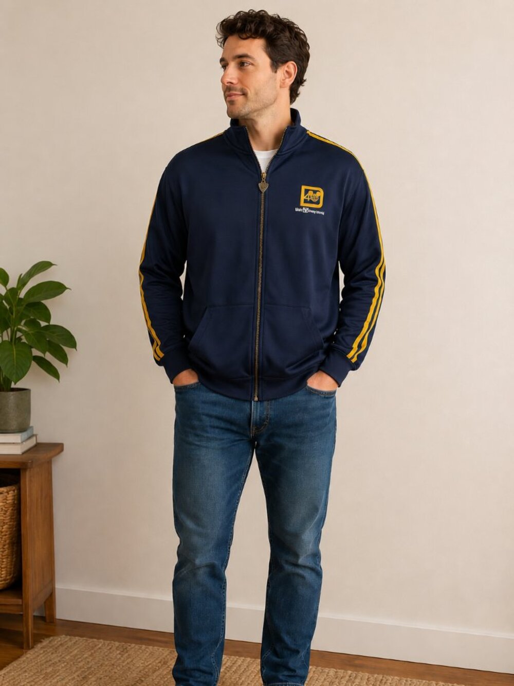Disney Parks 40th Anniversary Navy Full Zip Up Jacket - Men's Size XL